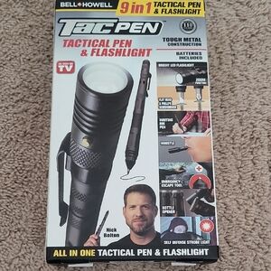 Bell + Howell 9 In 1 Black Tactical Pen & Flashlight
